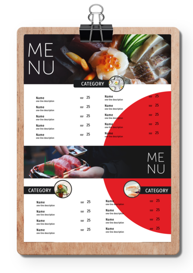 Online restaurant menu maker